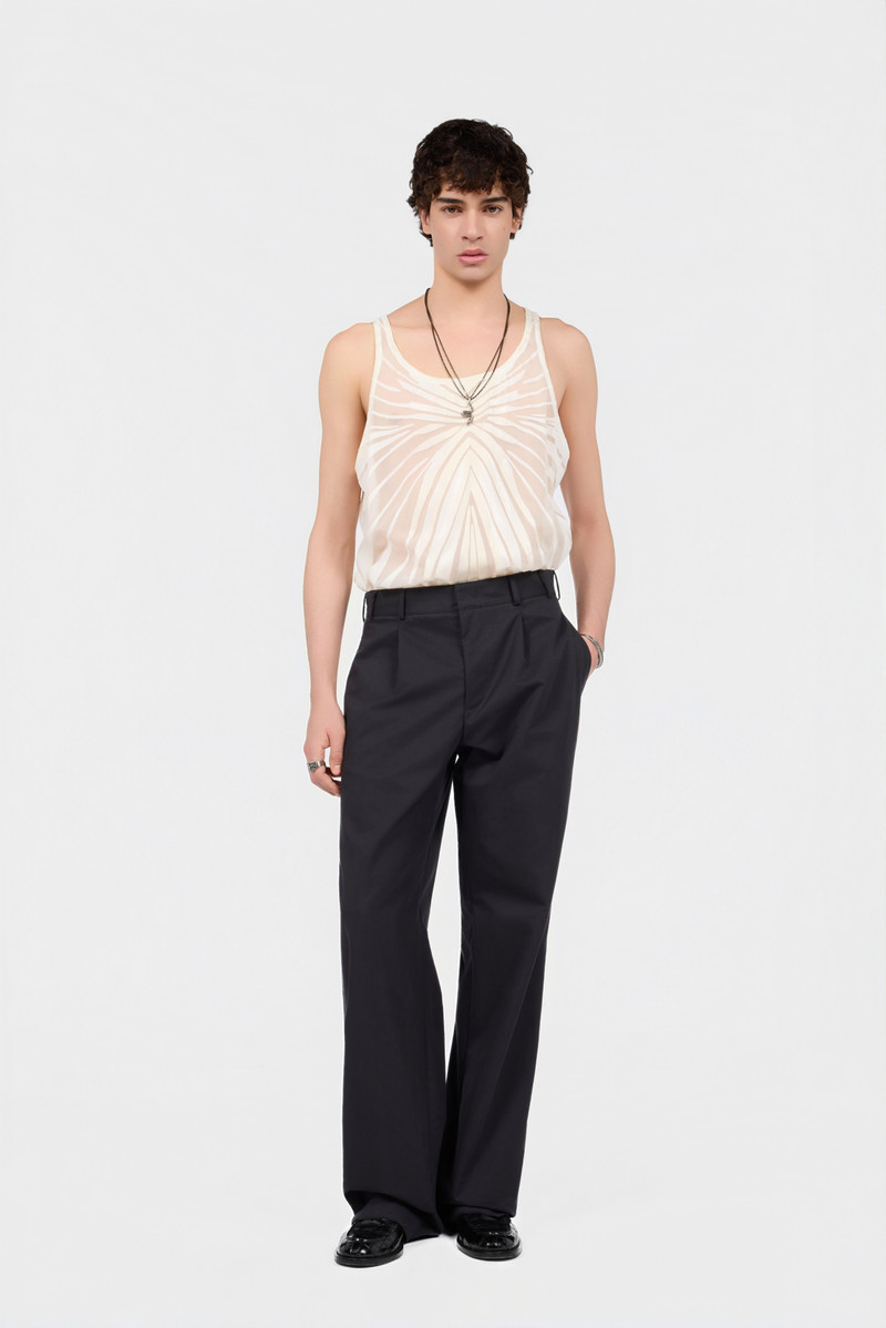 Roberto Cavalli Top With Ray Devoré Print outlook