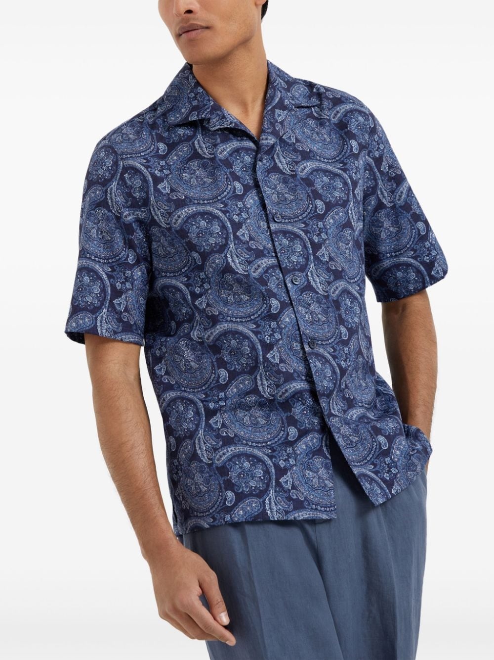 paisley-print cotton shirt - 3