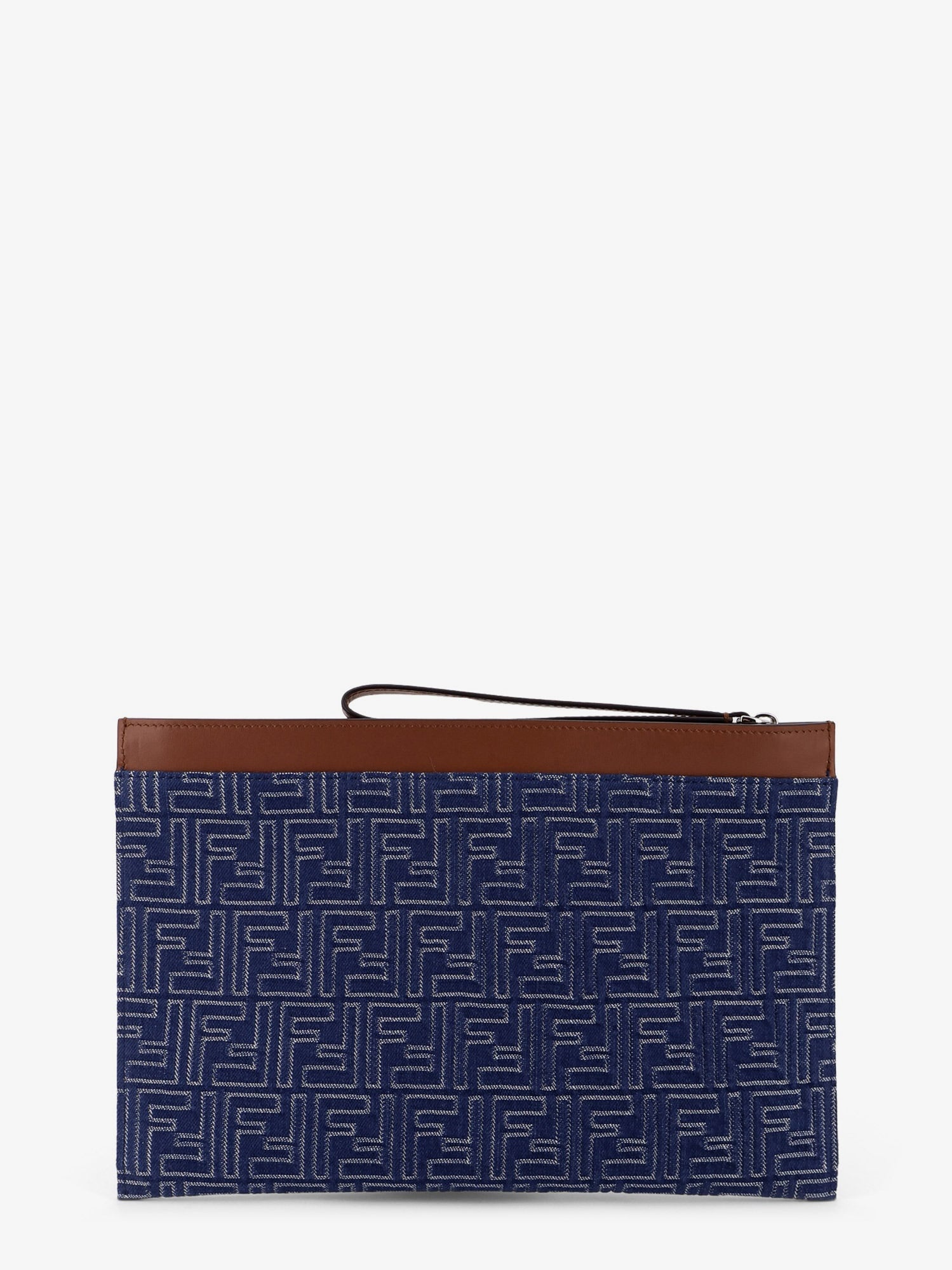 Fendi Ff Jacquard Denim Clutch - 3