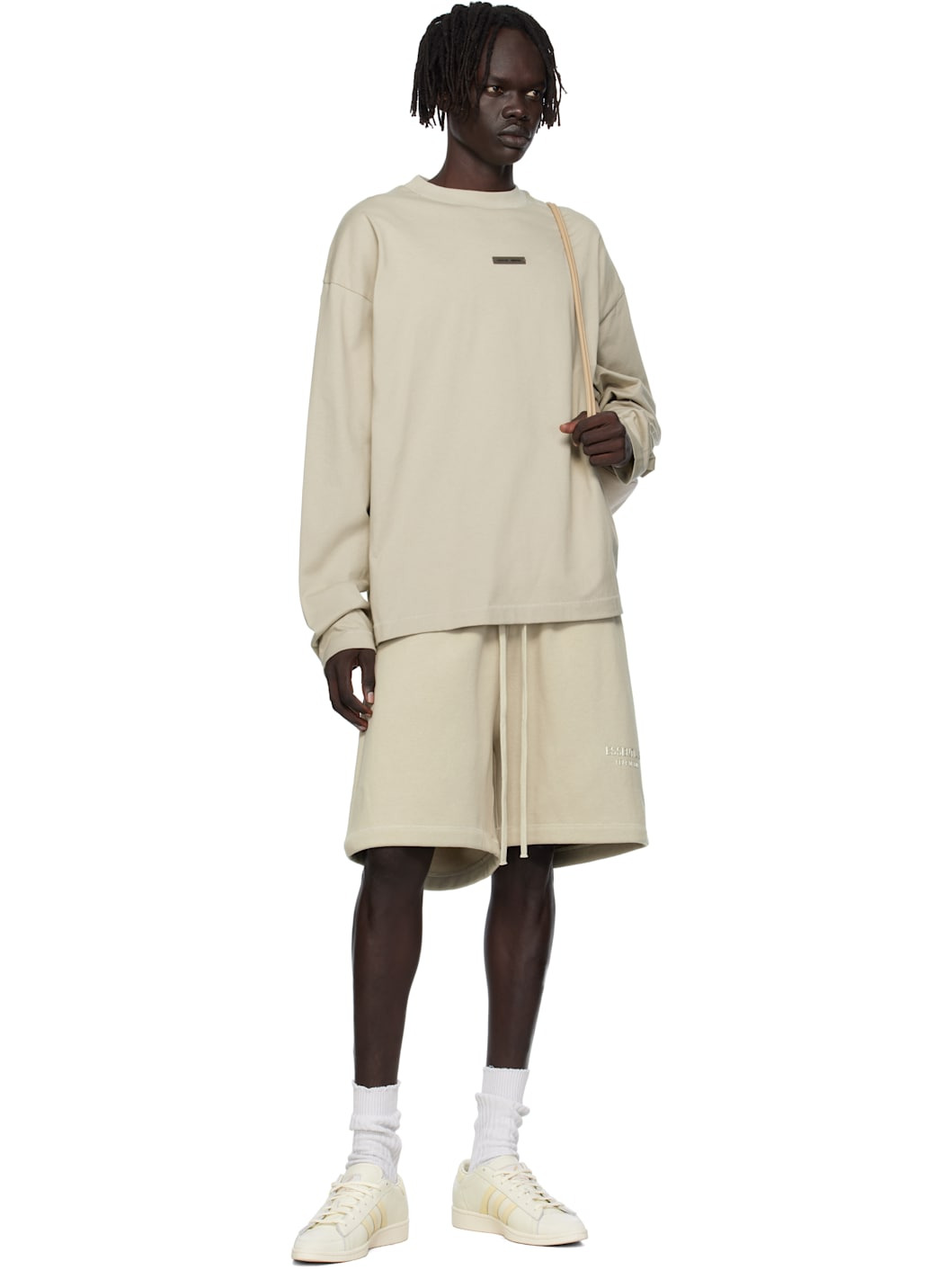 Taupe Soccer Fleece Shorts - 4