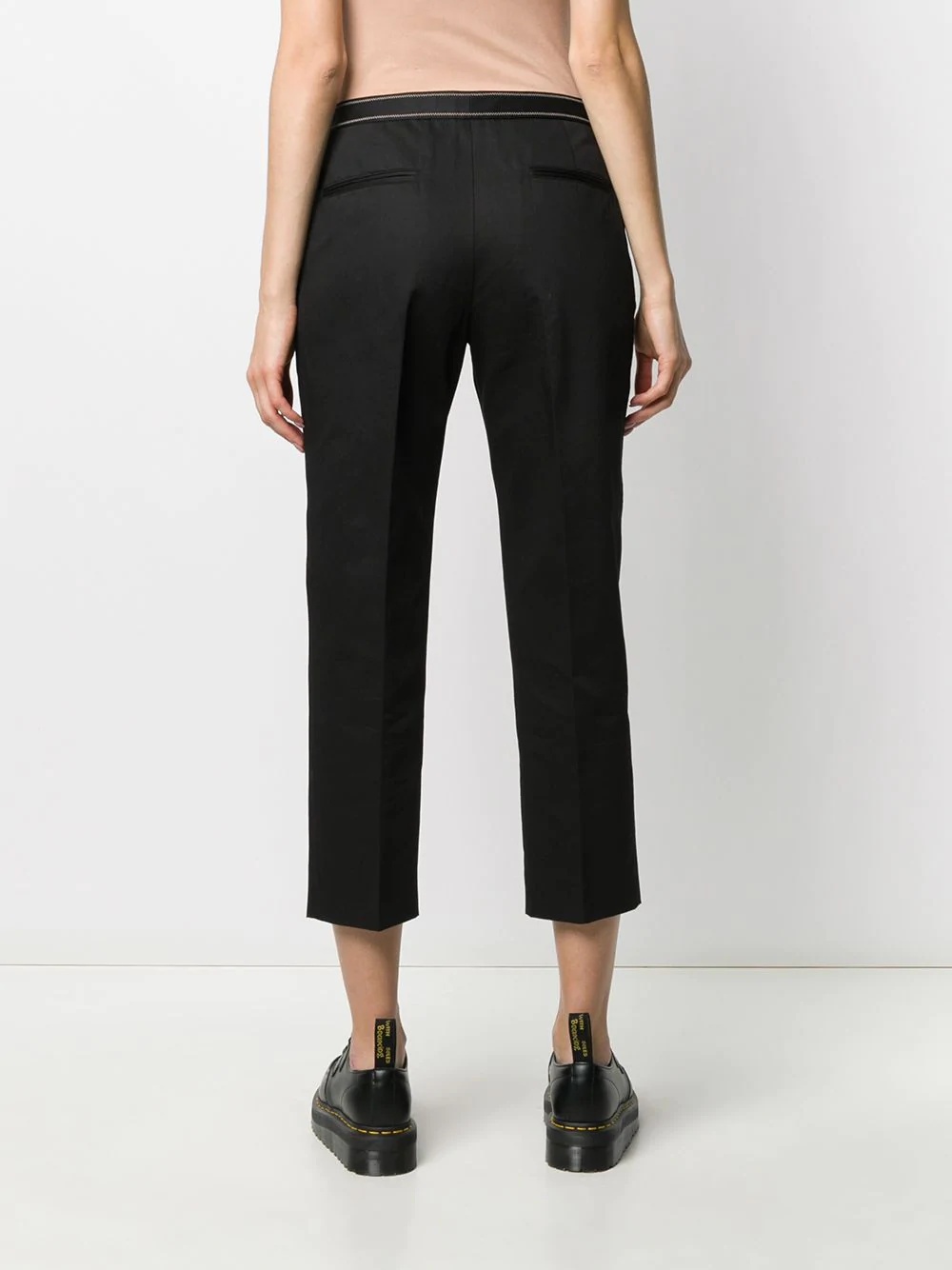 stitched cropped trousers - 4