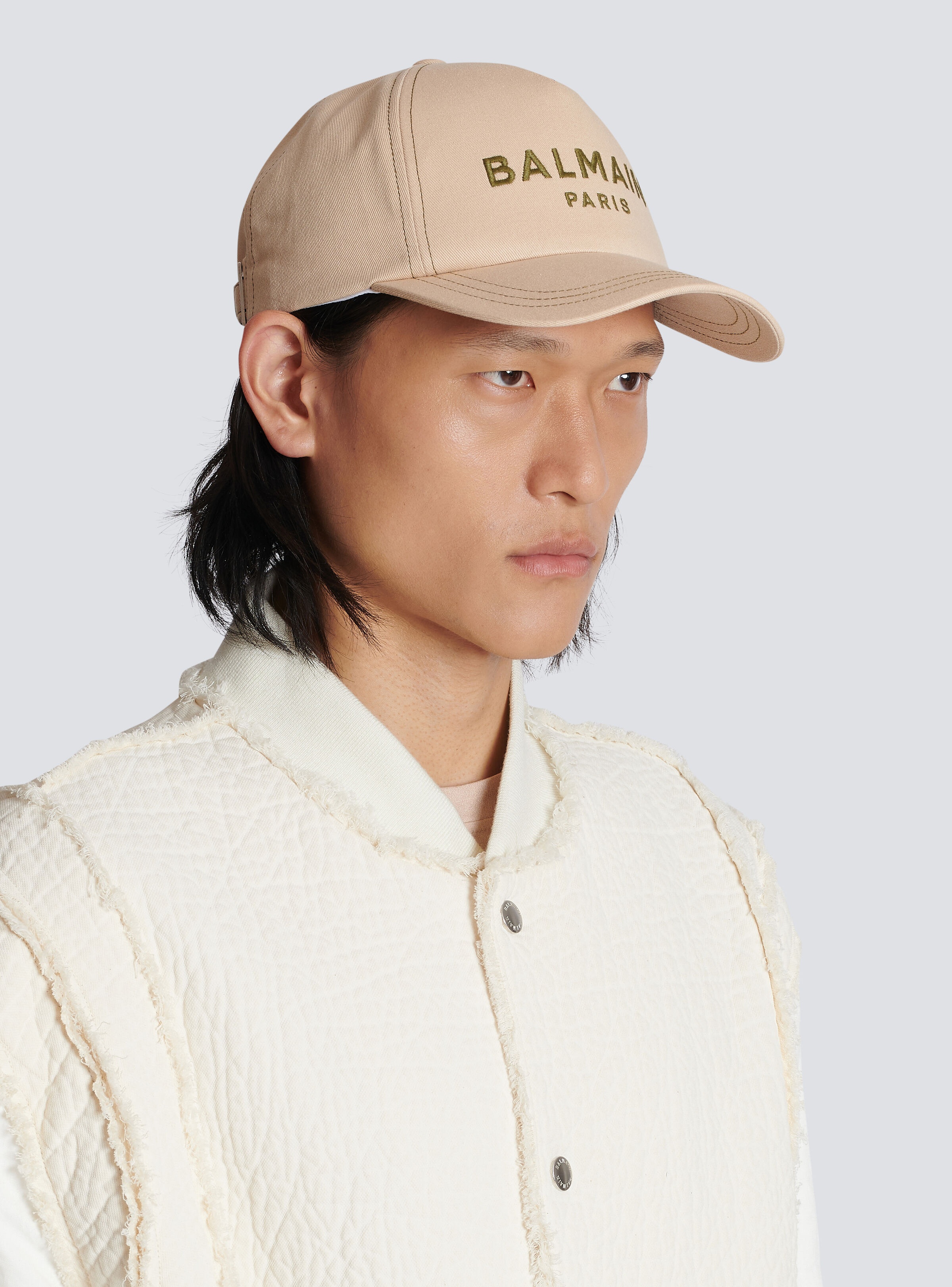 Cotton cap with Balmain logo - 2