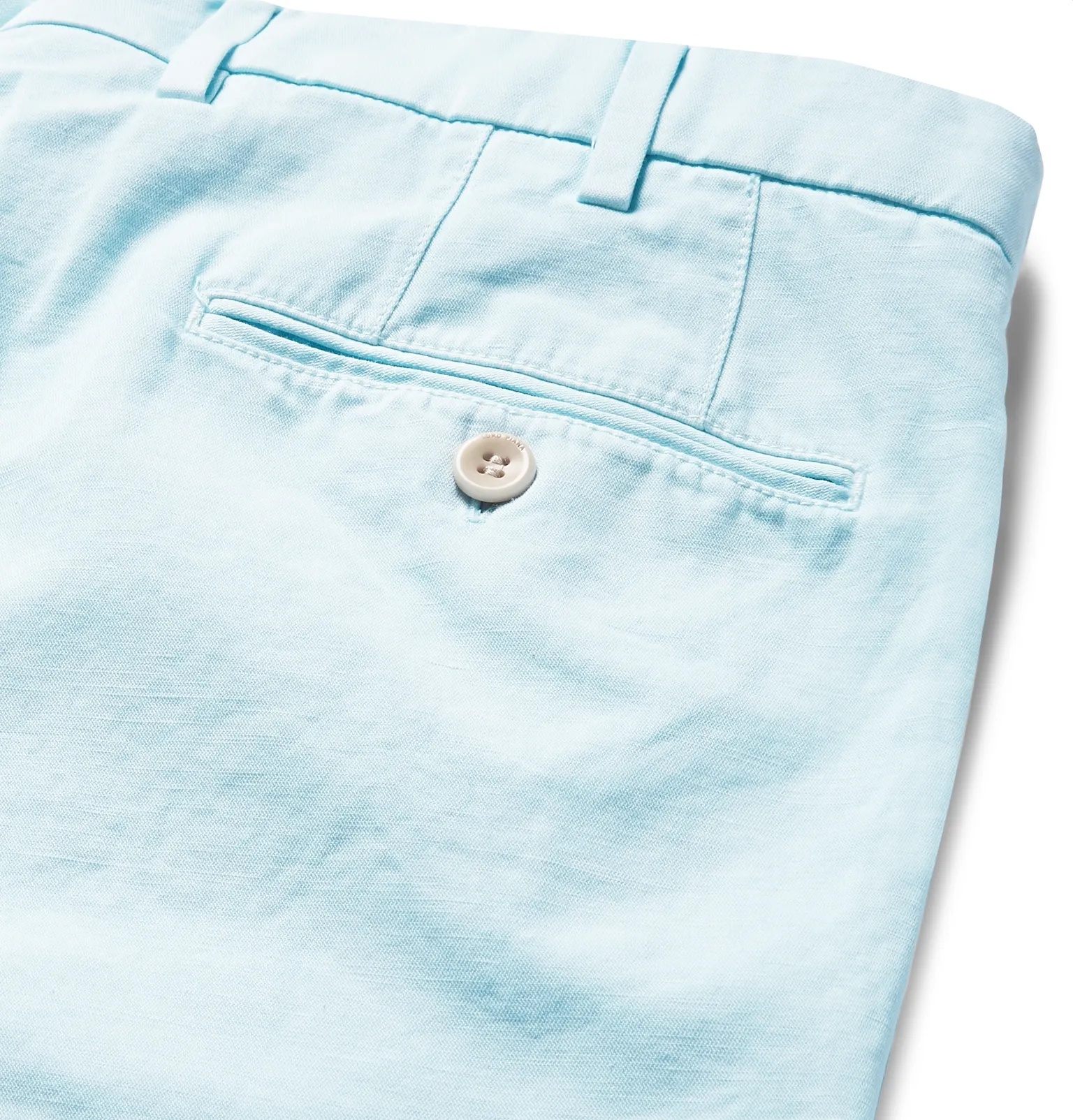 Slim-Fit Pleated Cotton and Linen-Blend Bermuda Shorts - 6