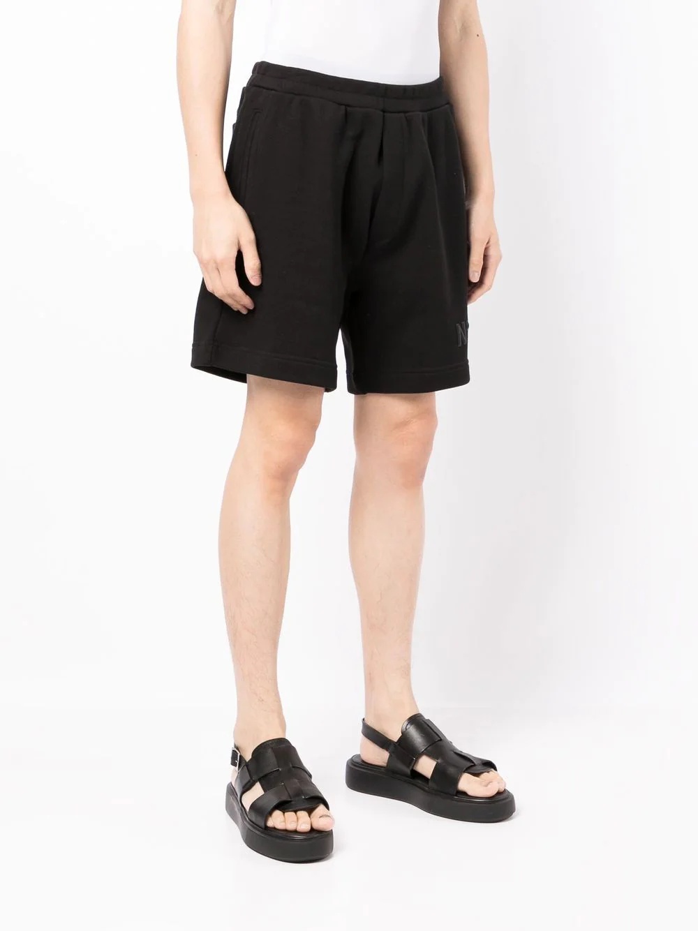 logo-patch track shorts - 3