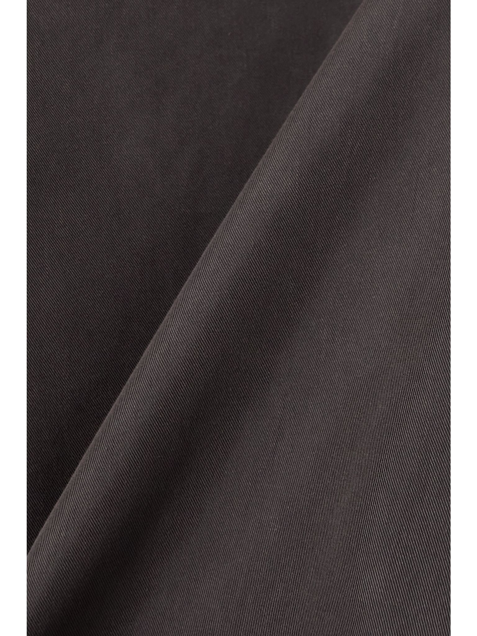 Asymmetric cotton-blend twill mini skirt Dark gray - 5