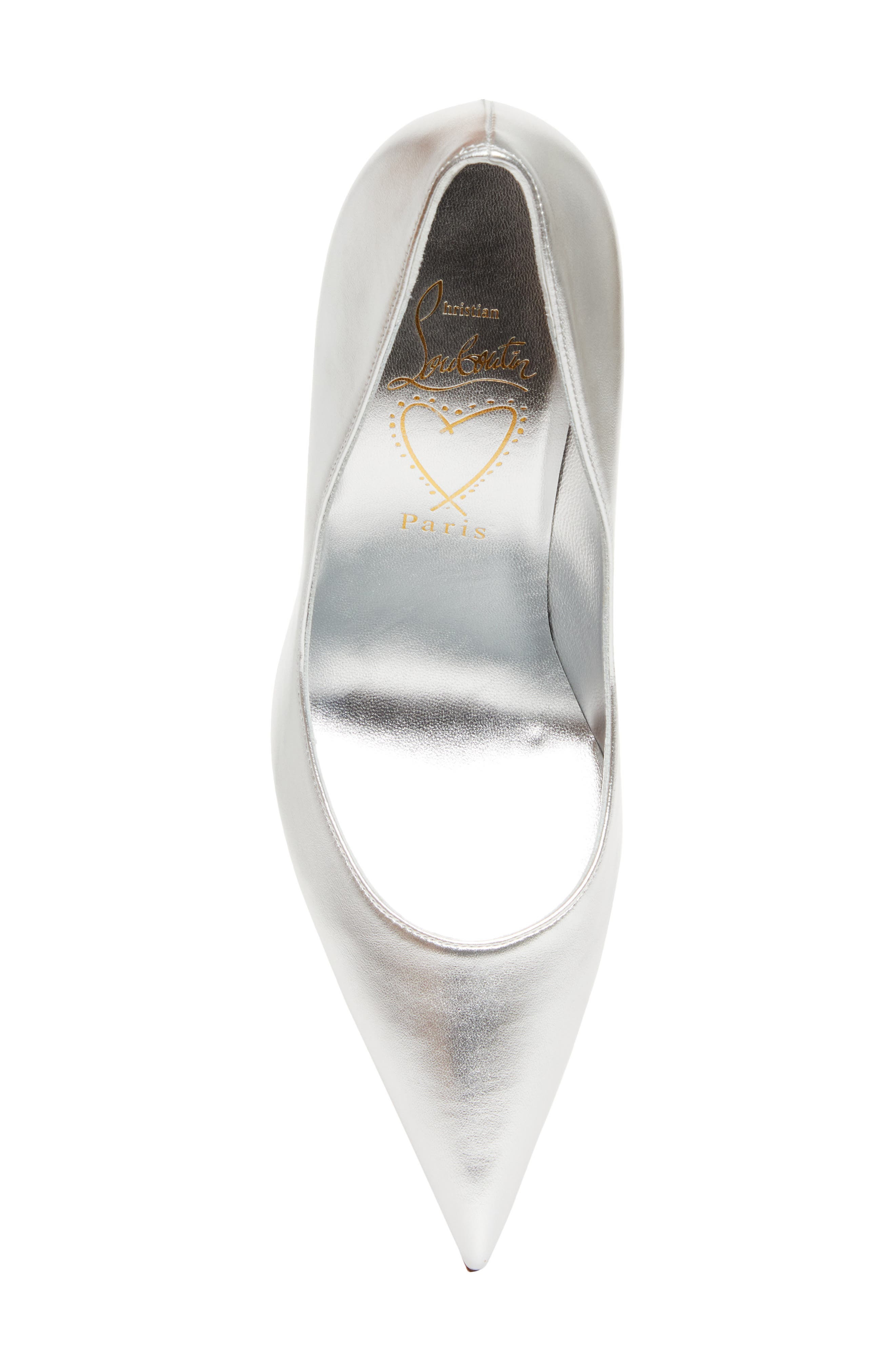 Christian Louboutin Miss Z Pointed Toe Pump in Silver at Nordstrom - 5