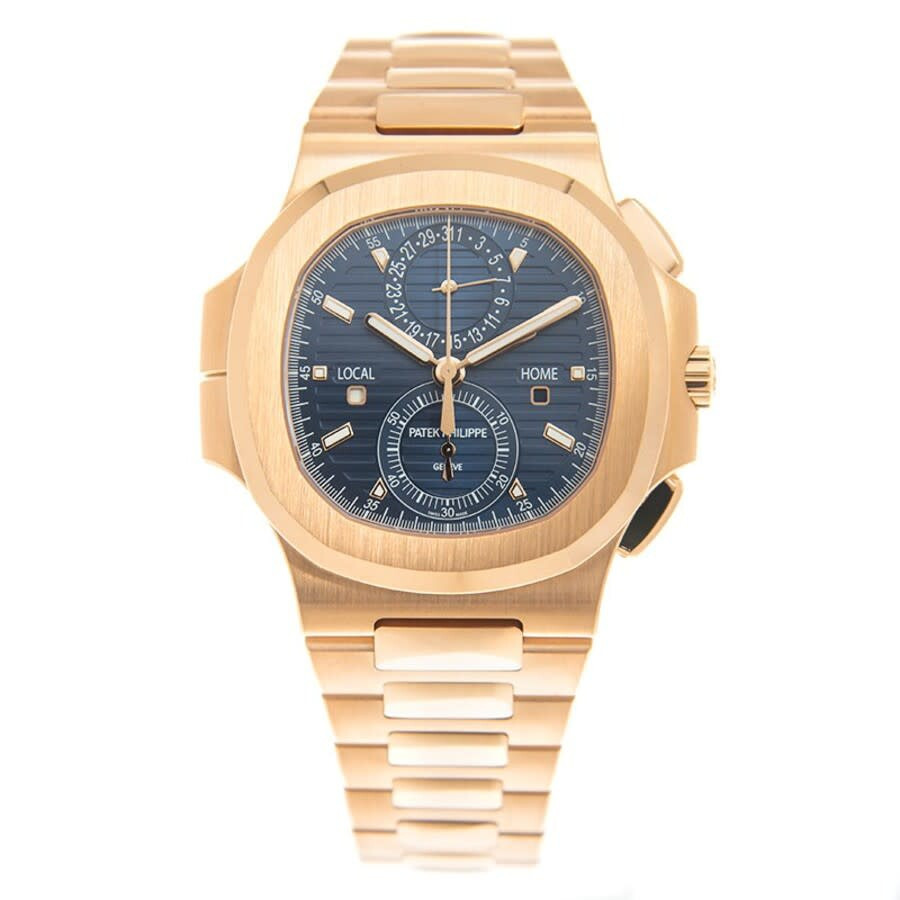 Pre-owned Patek Philippe Nautilus Chronograph Blue Dial Men's Watch 5990-1R-001 - 3