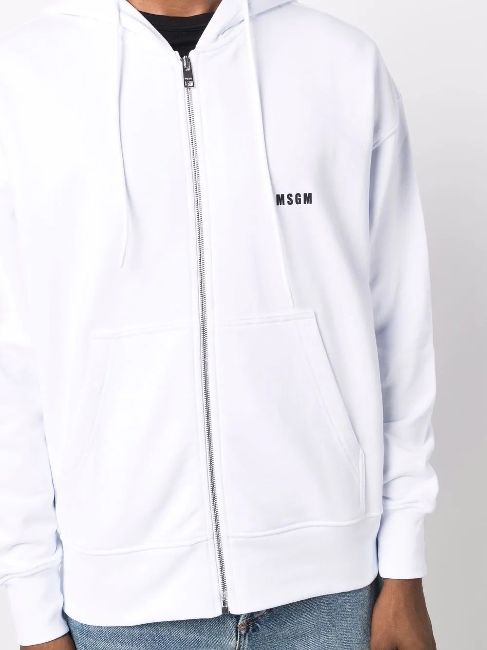 logo-print zip-up hoodie - 5