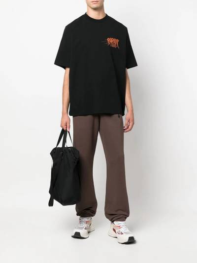 Marcelo Burlon County Of Milan logo-embroidered oversized T-shirt outlook