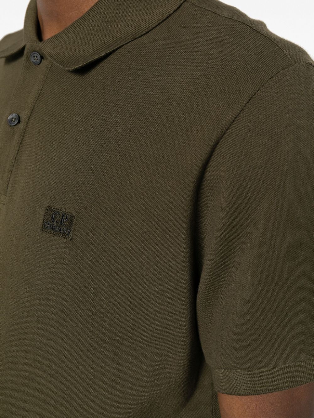 logo-embroidered cotton polo shirt - 5