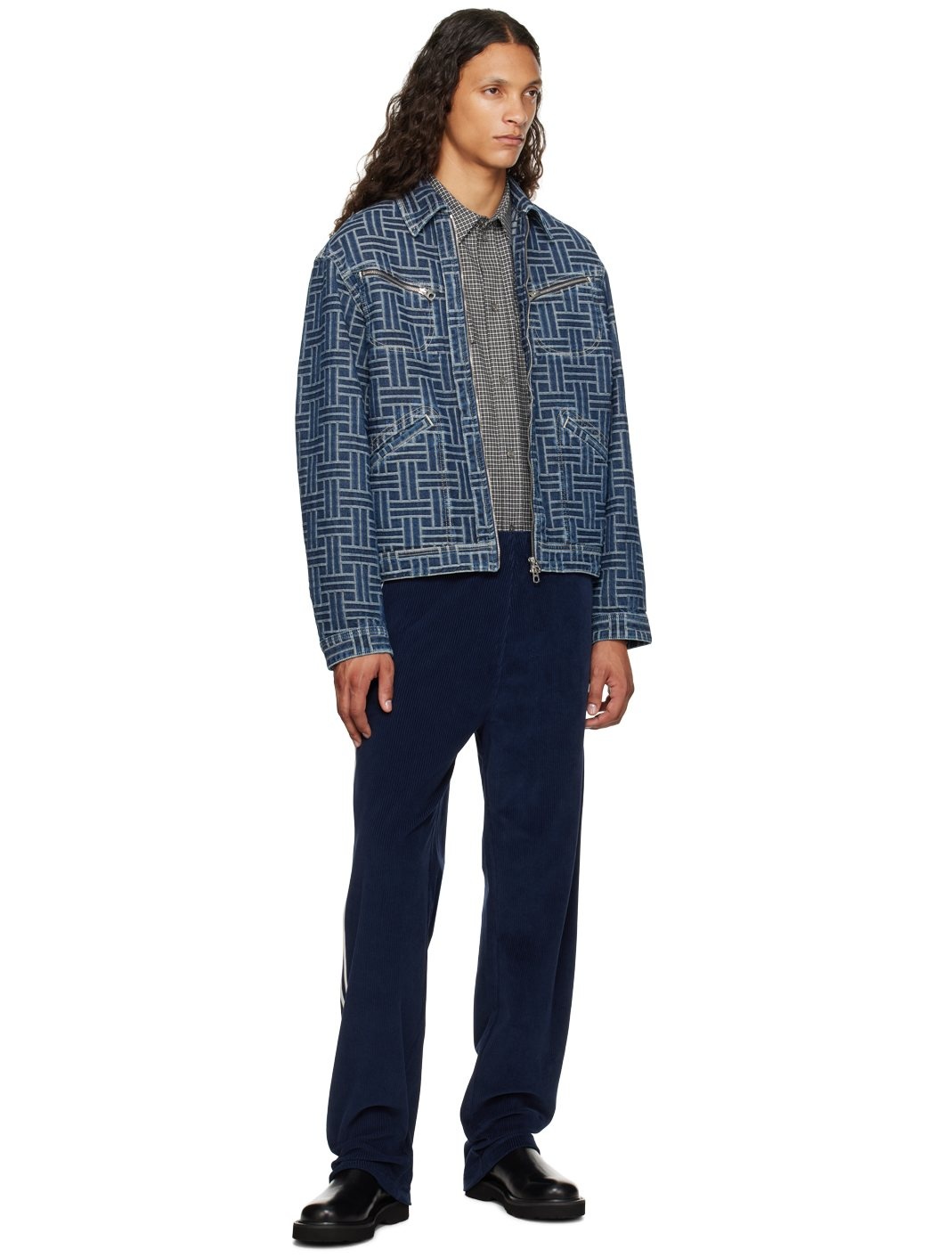 Navy Kenzo Paris Striped Sweatpants - 4