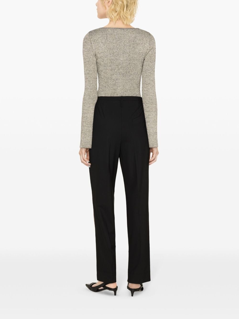 mid-rise tailored trousers - 4