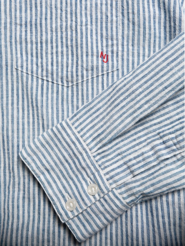 Amalia Indigo Striped Shirt Blue/Offwhite - 6