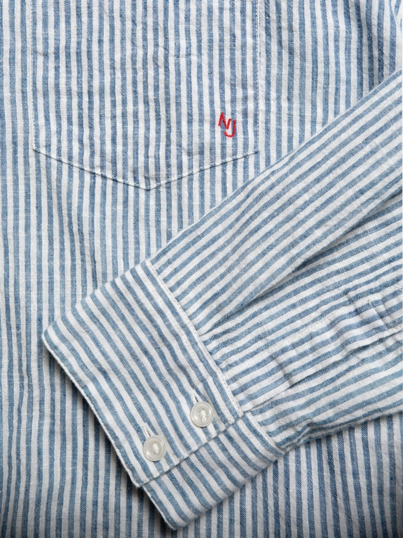 Amalia Indigo Striped Shirt Blue/Offwhite 6