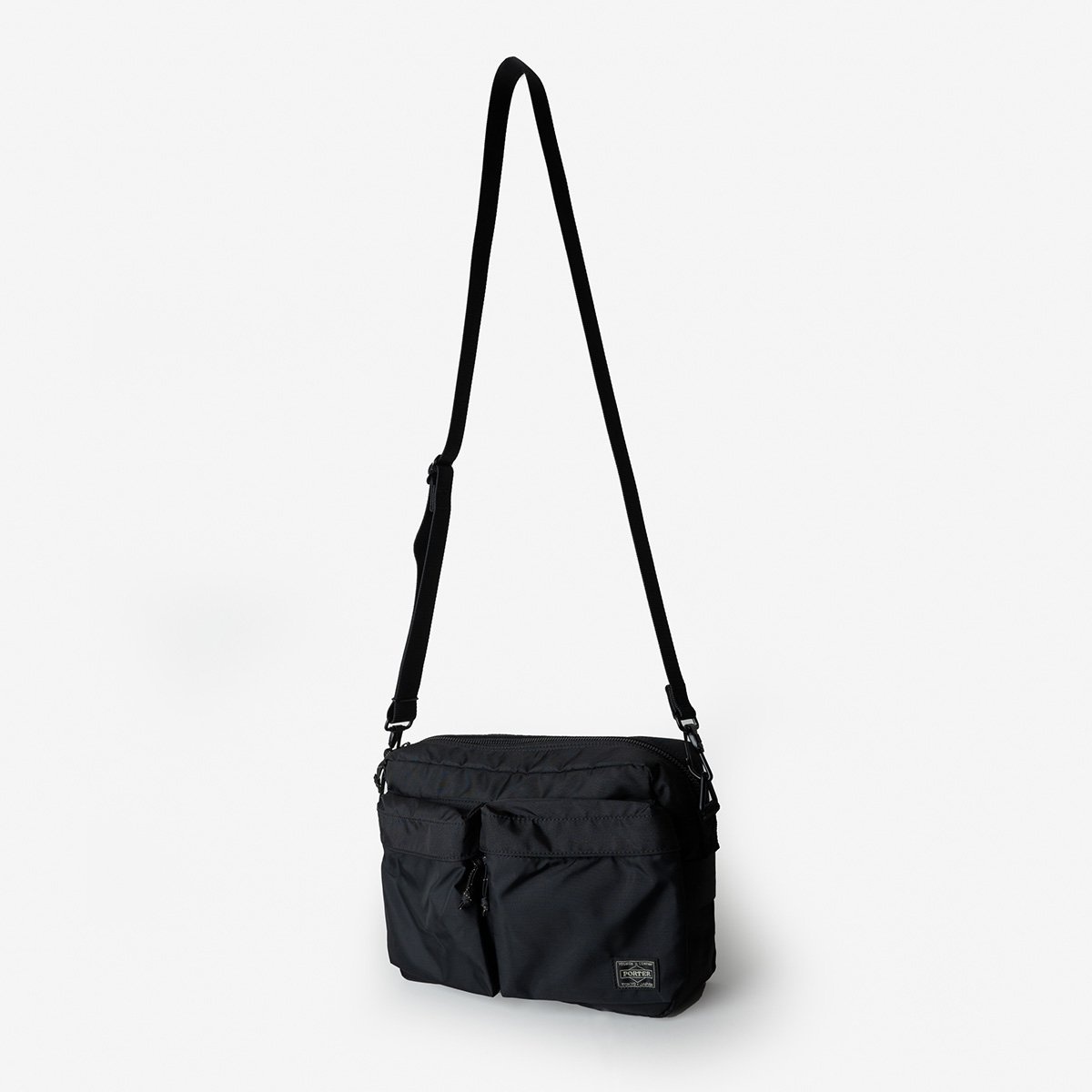 POR-FOR-SHLS-BLK Porter - Yoshida & Co. - Force Small Shoulder Bag - Black - 1