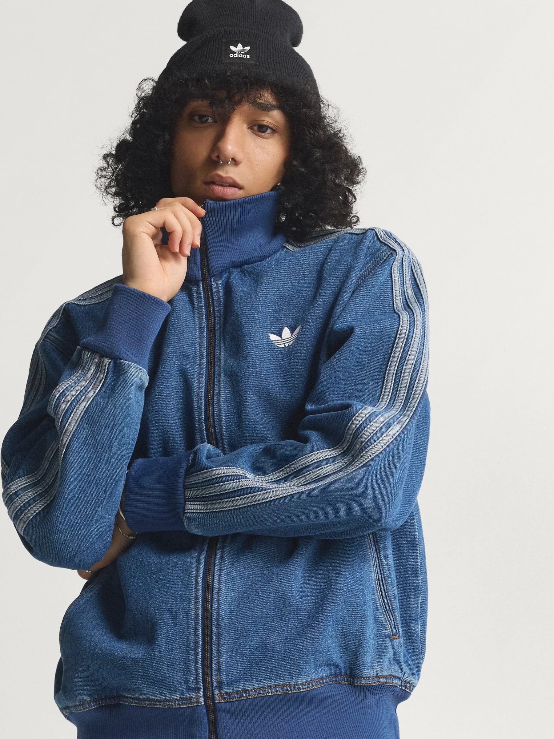 ADICOLOR DENIM FIREBIRD TRACK TOP - 1