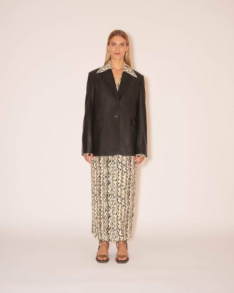 Nanushka KARO - OKOBOR™ alt-leather blazer - Black outlook