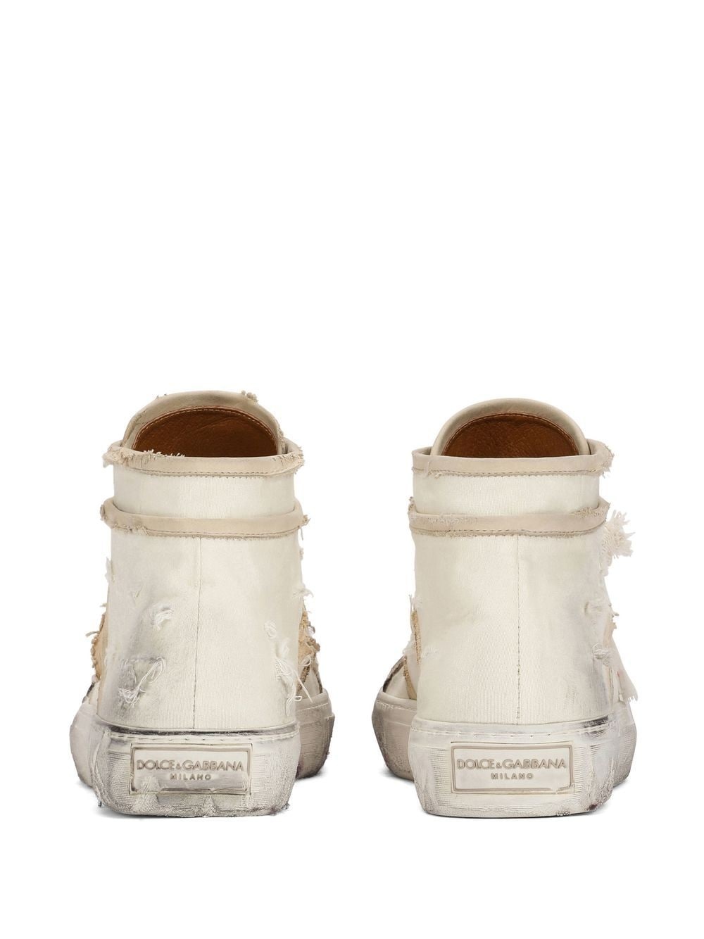 distressed-effect high-top sneakers - 3
