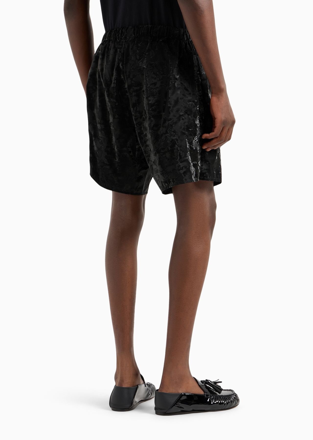 Camouflage Bermuda shorts in vinyl-look technical fabric - 3