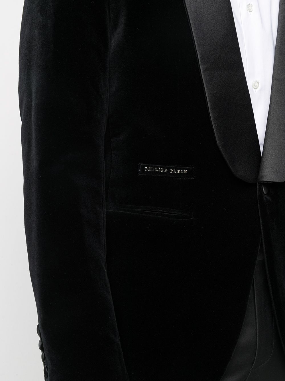 Elegant velvet-effect blazer - 5