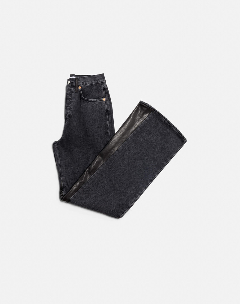 High Rise Wide Leg - Back To Black Leather 7