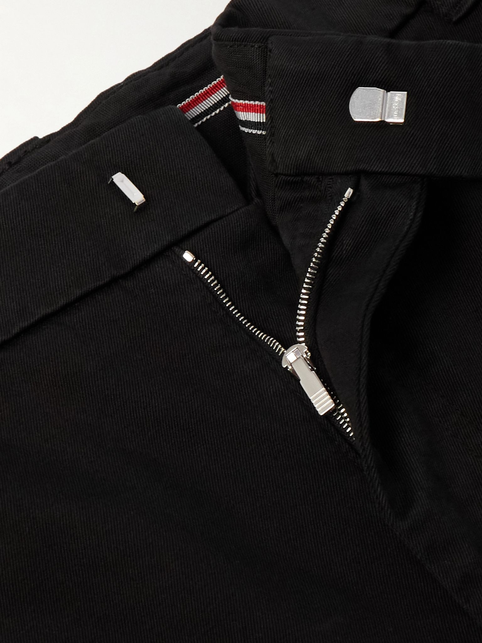 Utility Tapered Garment-Dyed Cotton-Twill Trousers Black - 6