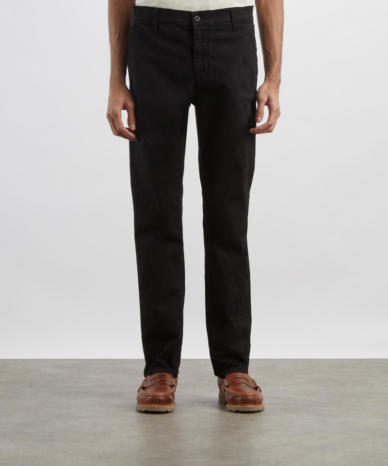 Nudie Jeans Easy Alvin Black Chino Trousers outlook