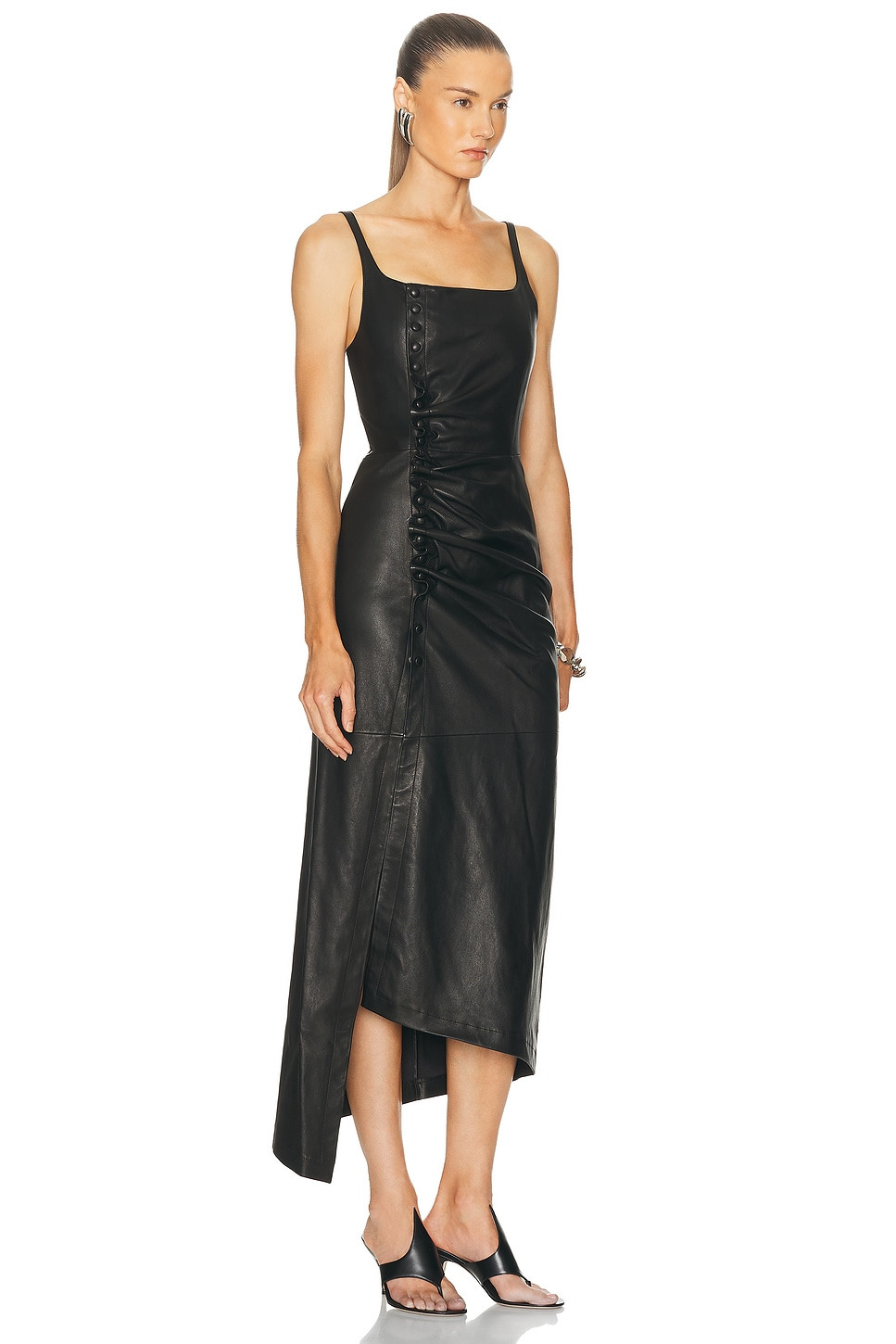 Leather Midi Dress - 3