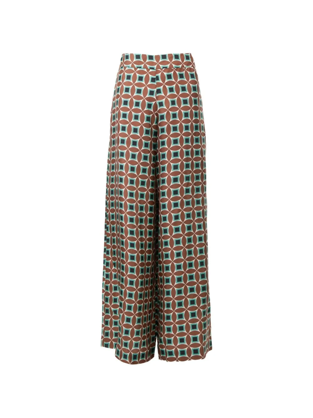 geometric-pattern trousers - 1