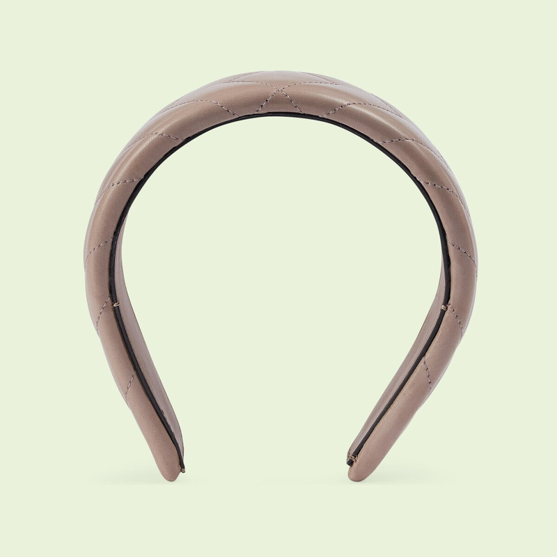 Leather hairband with Double G 1