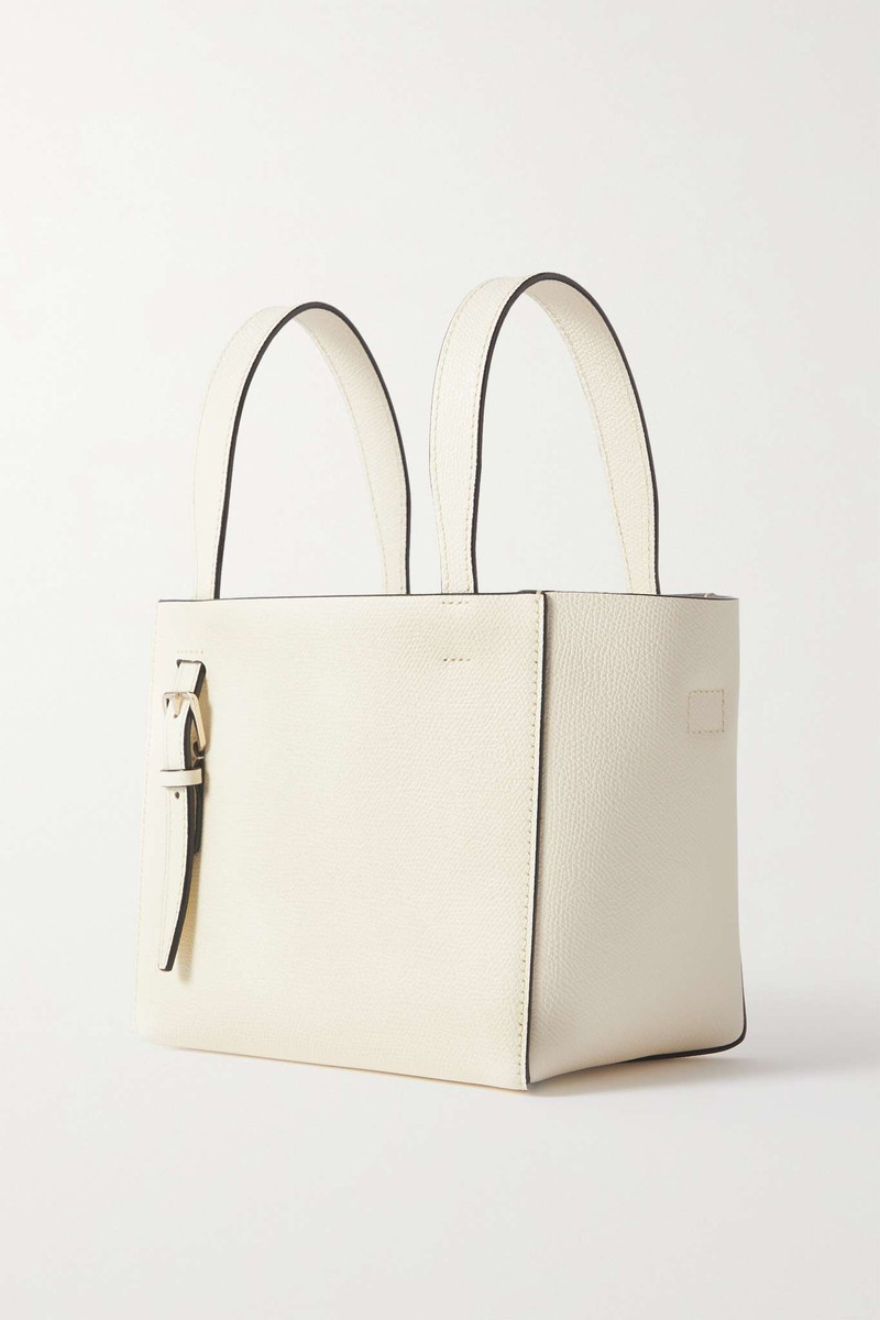 Secchiello mini textured-leather bucket bag 3