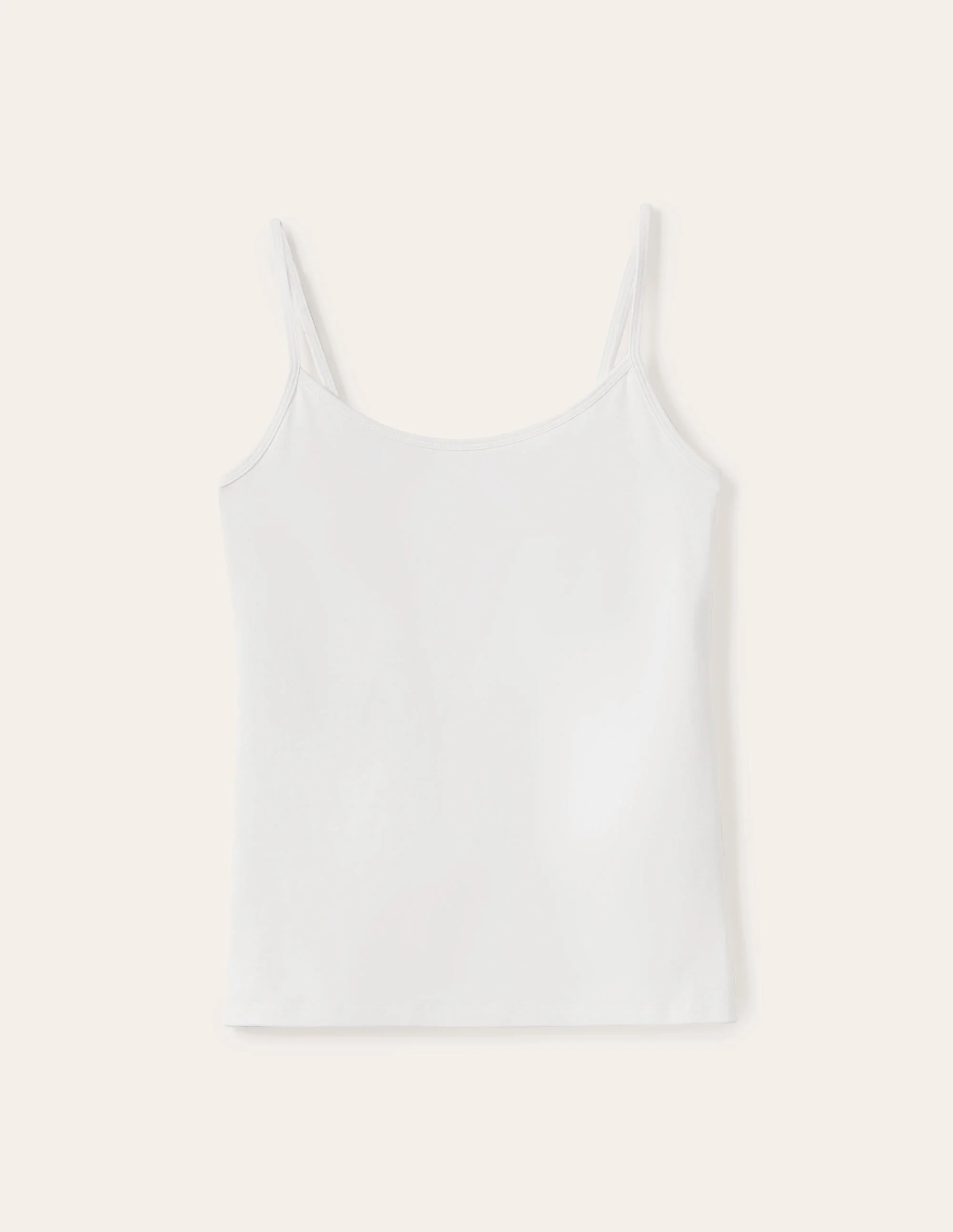 Plain Cami Top-White - 1