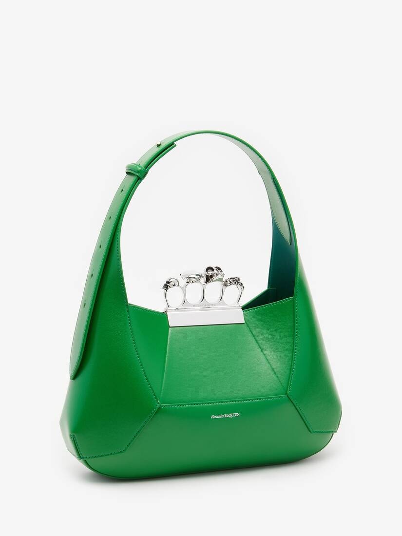Women's The Jewelled Hobo Bag in Bright Green - 2