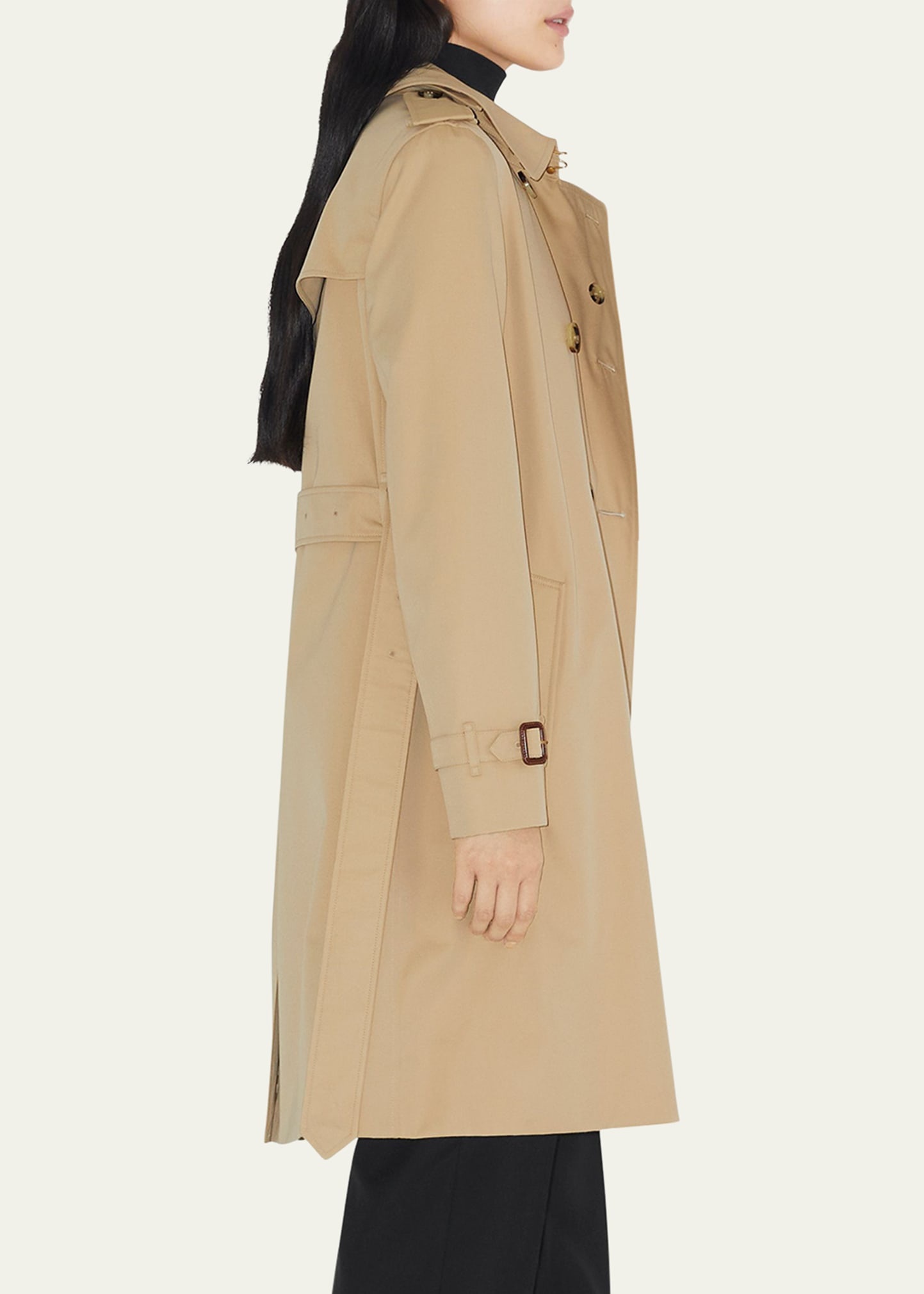 Kensington Organic Belted Double-Breasted Trench Coat - 4