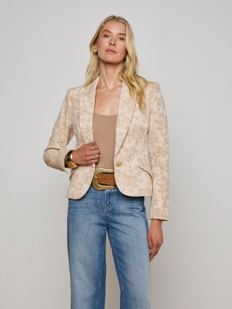 L'AGENCE Jennah Jacquard Blazer outlook