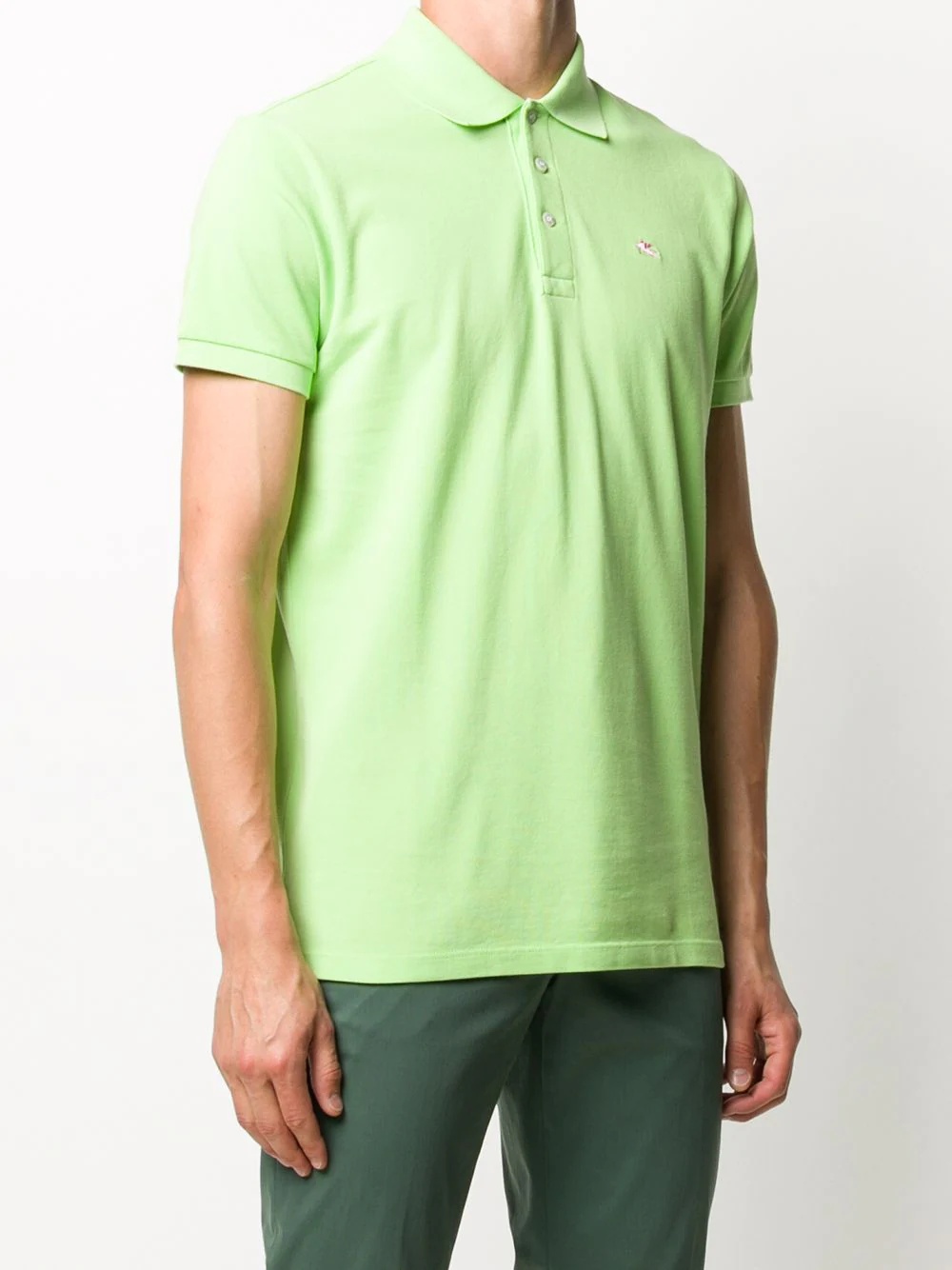 embroidered-logo polo shirt - 3