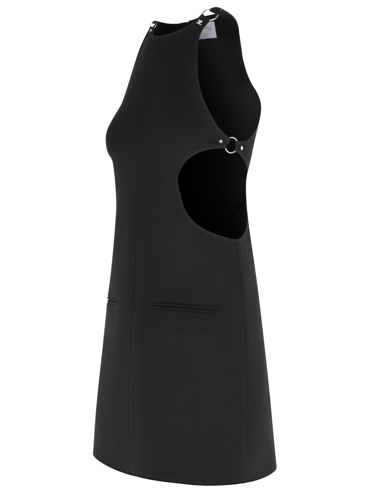 Courreges Black Wool Blend Dress Women - 2