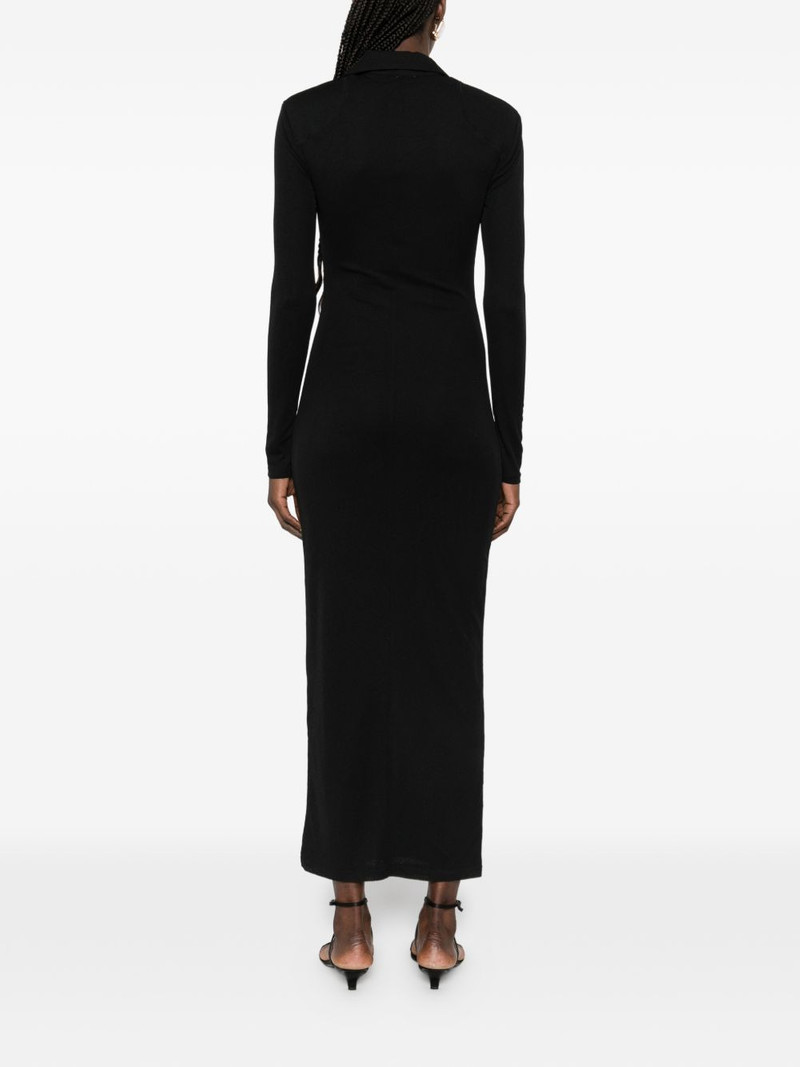shoulder pads maxi shirt dress 4