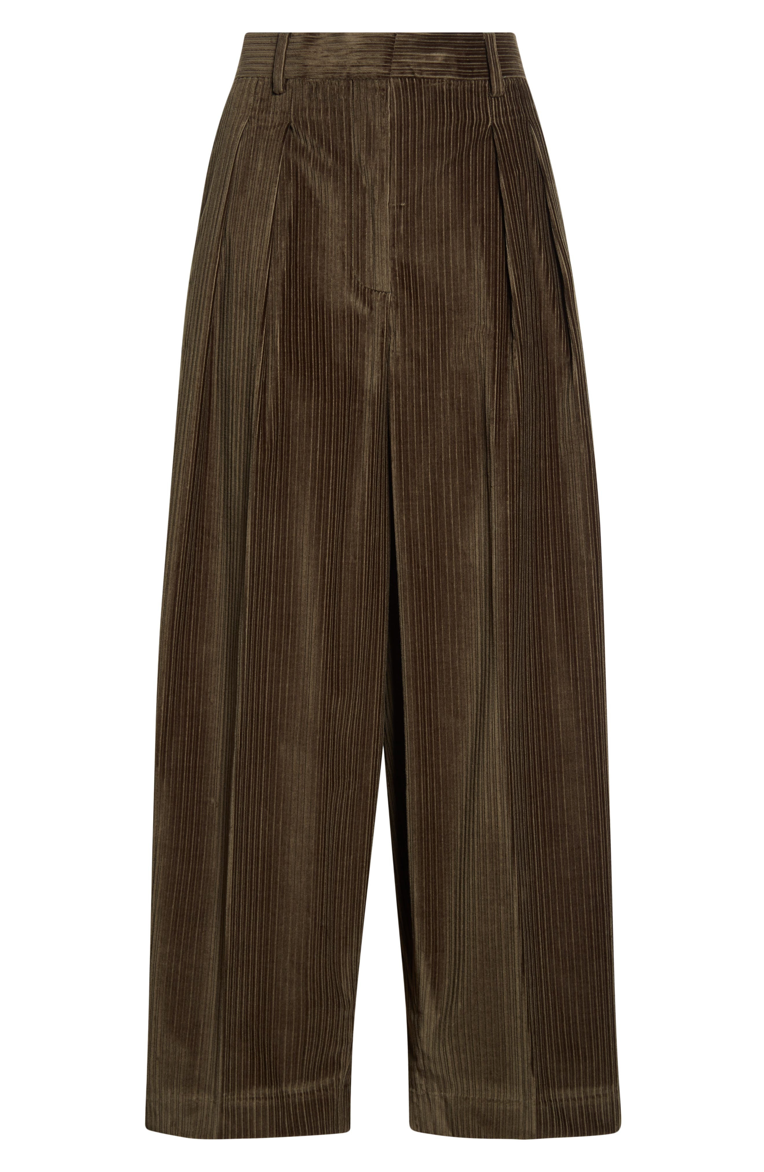 Altuzarra Dash Pleated Barrel Leg Crop Pants in Dark Forest at Nordstrom - 6