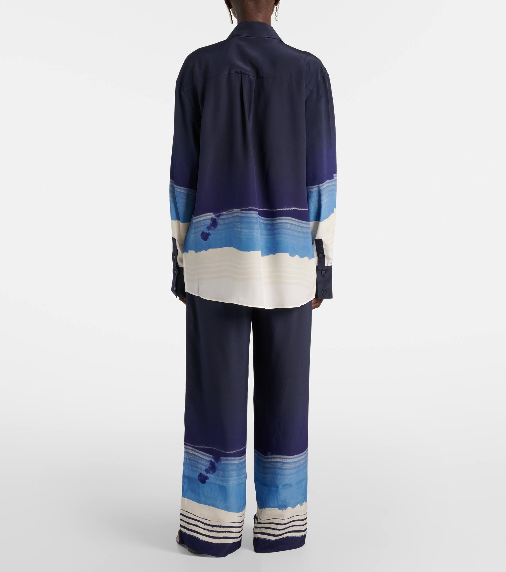 Mariner printed silk crêpe de chine shirt - 3