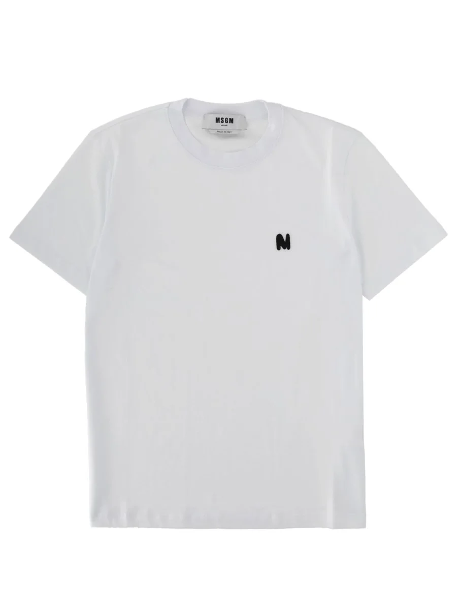 COTTON T-SHIRT WITH MONOGRAM LOGO - 1