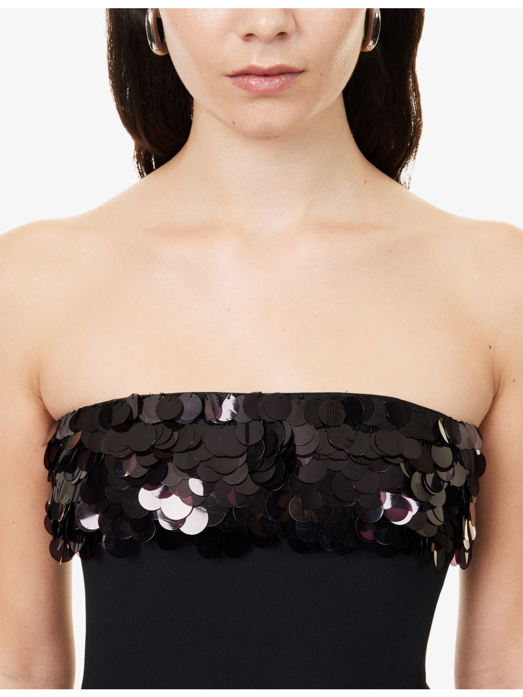 Sequin Strapless Stetch-Woven Mini Dress - 5