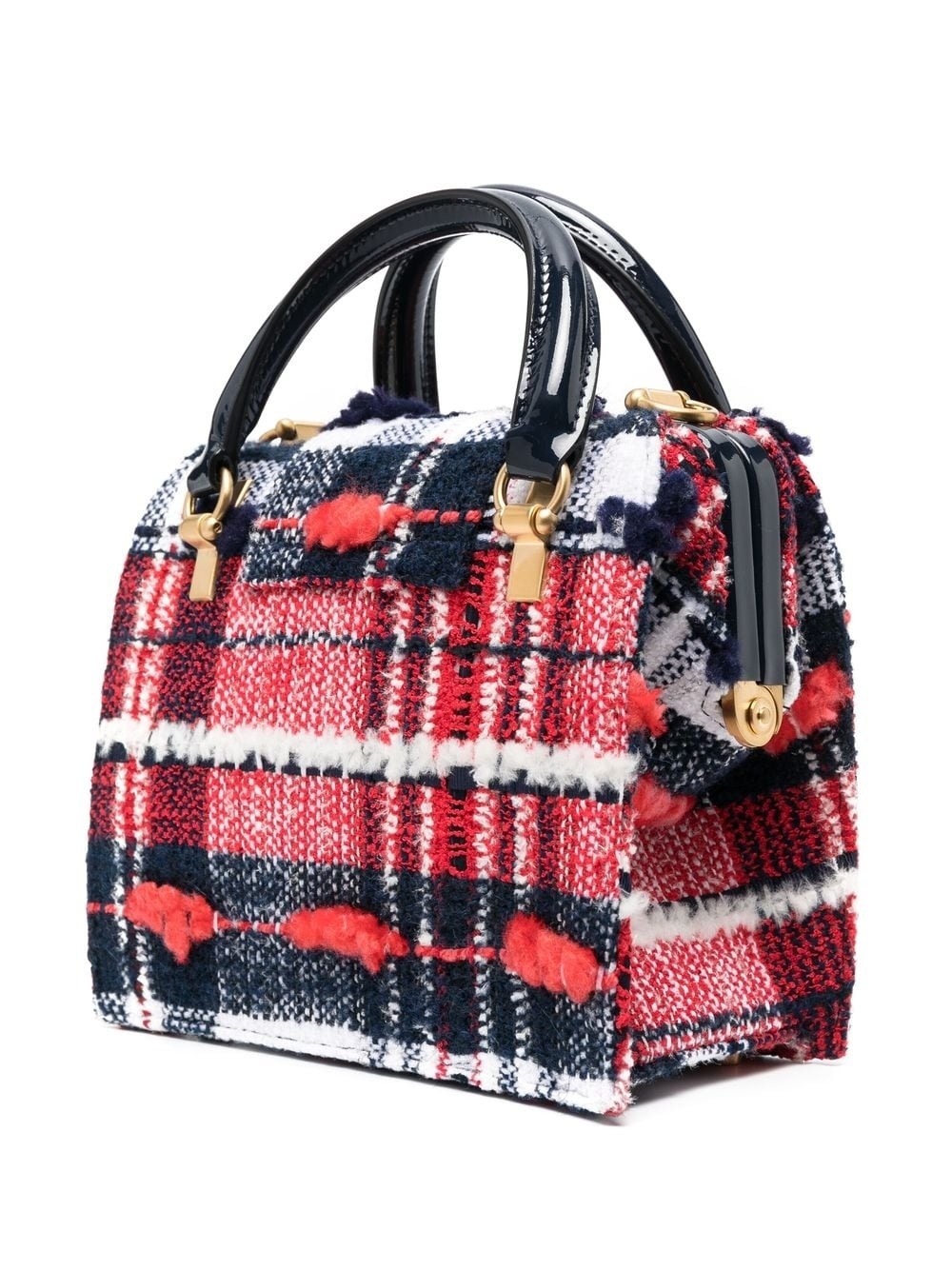 mini Mrs. Thom Madras checked tote bag - 3