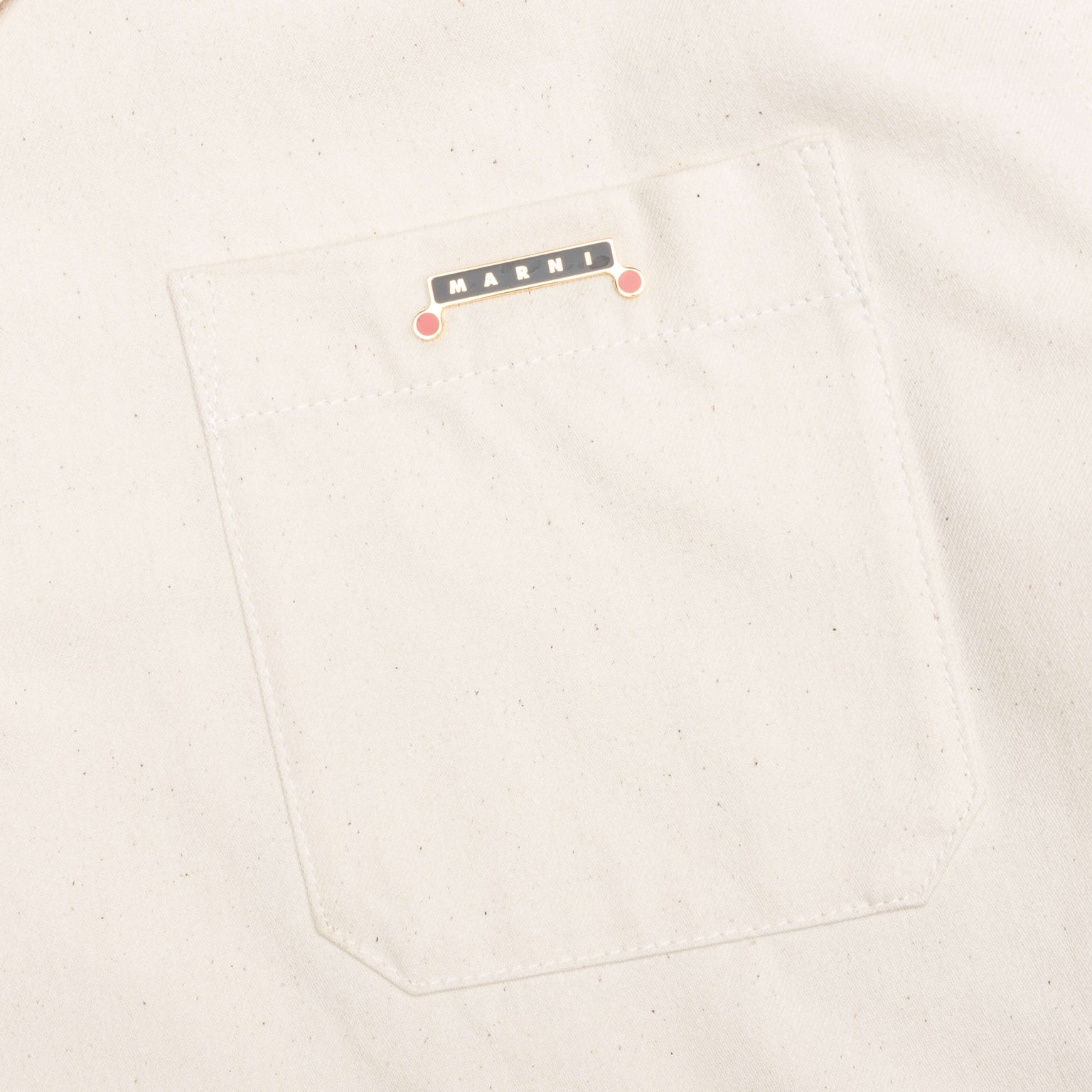 CREAM DENIM SHORT SLEEVE SHIRT WITH TRUNAKAROO PLAQUE - BONE - 4