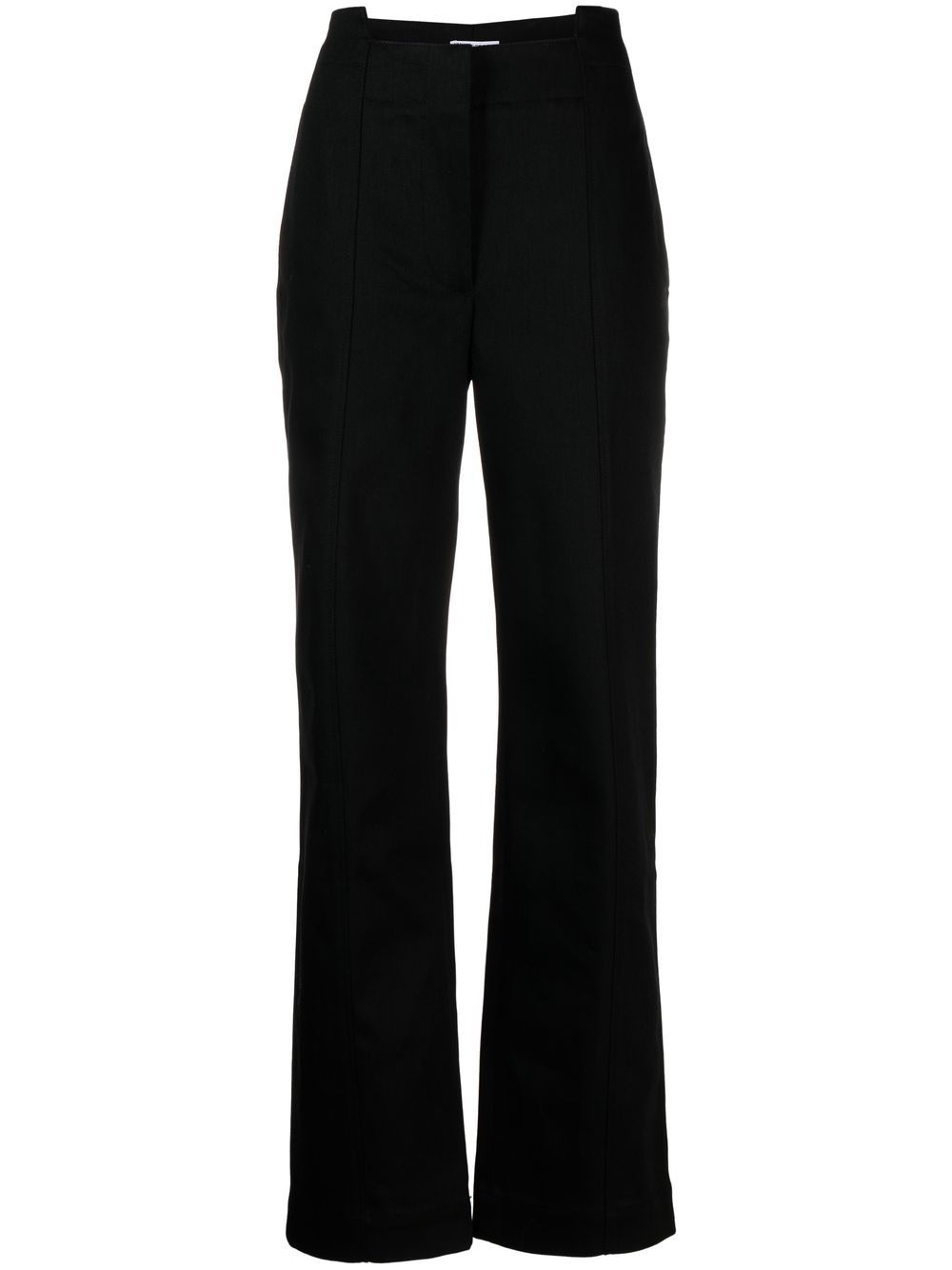 panelled straight-leg trousers - 1