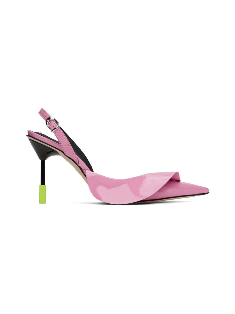 Pink Sling Back Heels 1