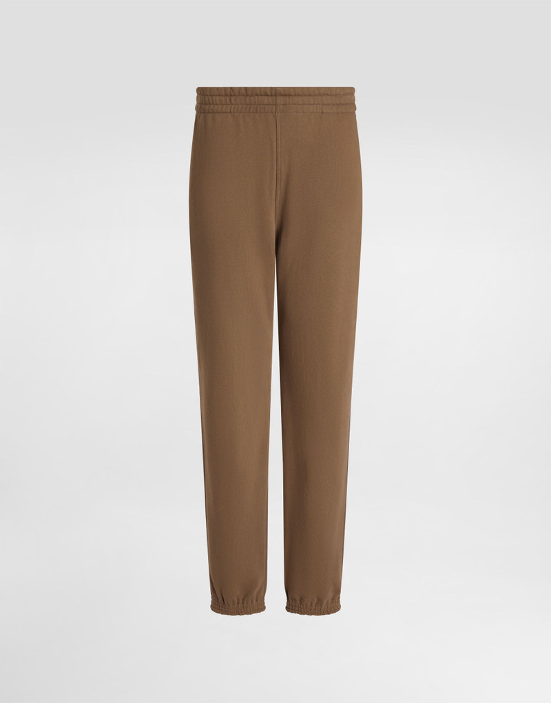 Stretch jersey jogging pants with embroidery 1