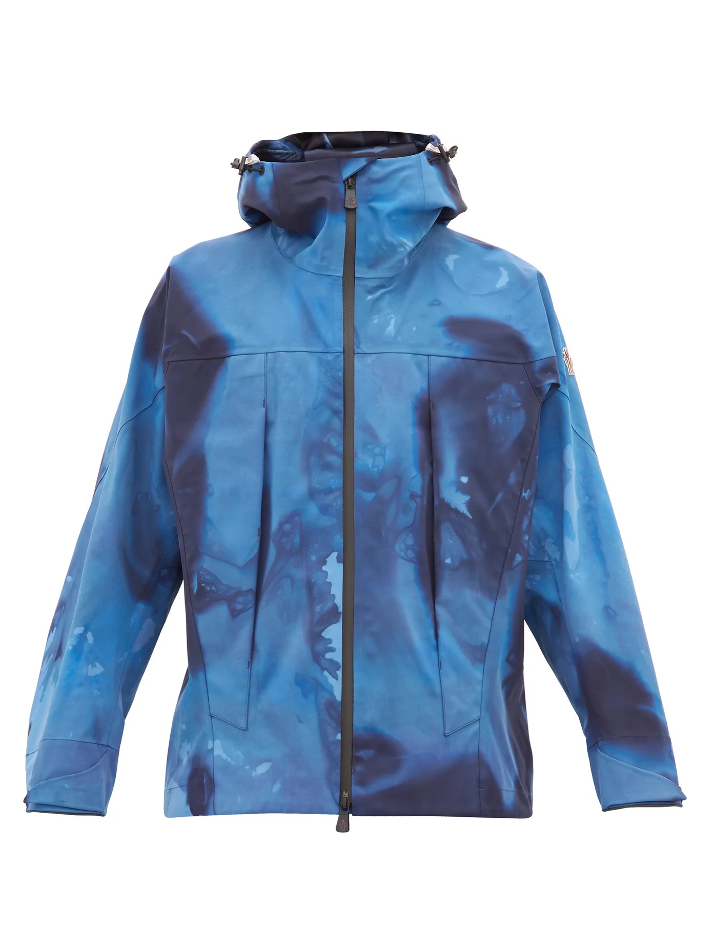 Tie-dye effect technical shell hooded jacket - 1