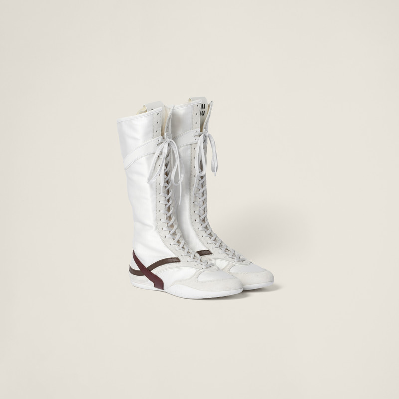Gymnasium technical fabric and suede boxeur boots 1