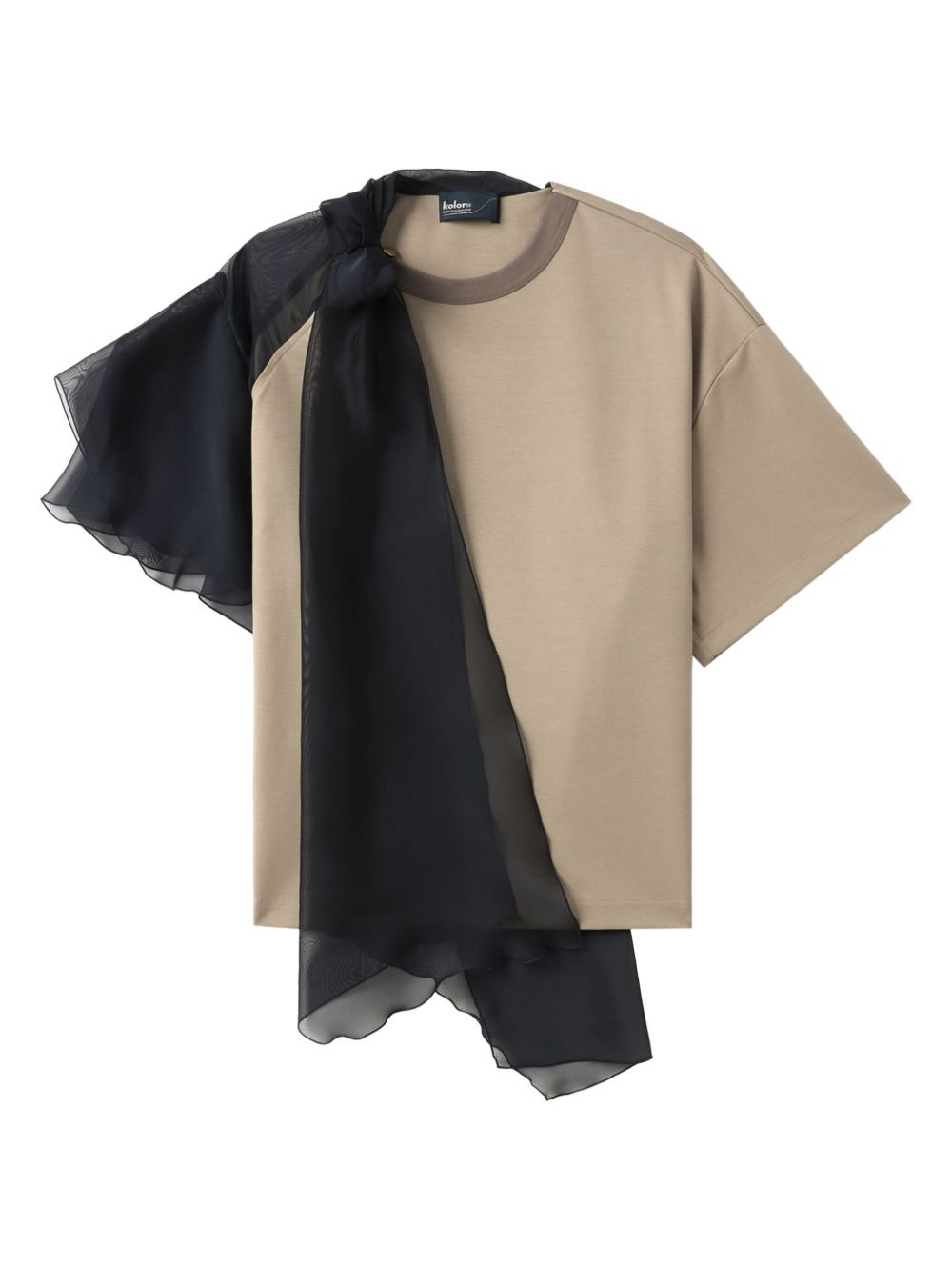 sash-detail T-shirt - 1